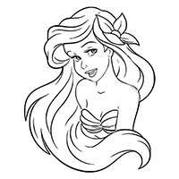 Ariel with flower on hair