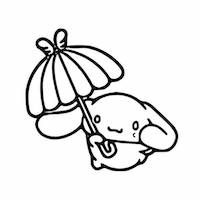 Cinnamoroll holding umbrella