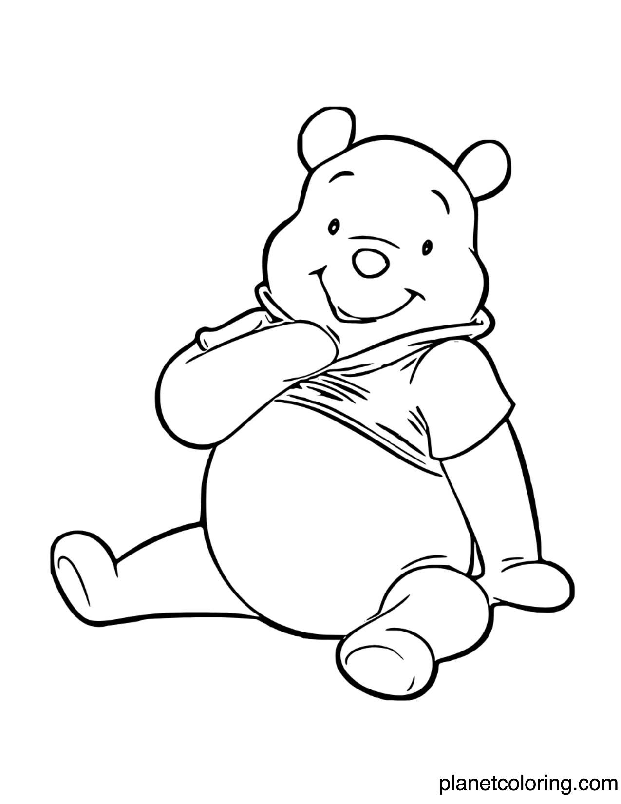 Pooh sitting
