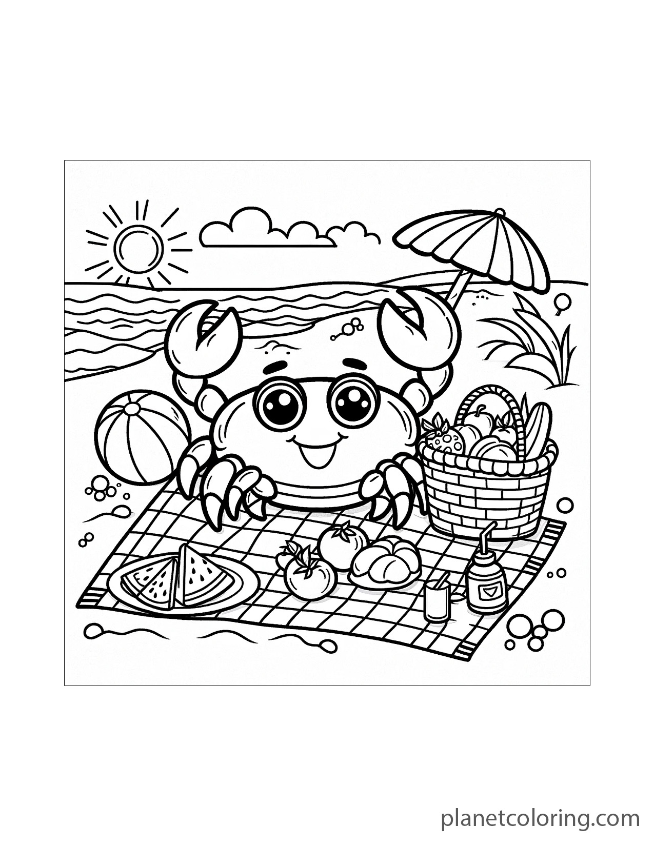 Crab on a picnic