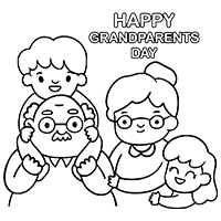 Grandparents day family scene