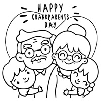 Grandparents day with grandchildren