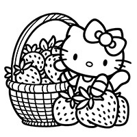 hello kitty with strawberries