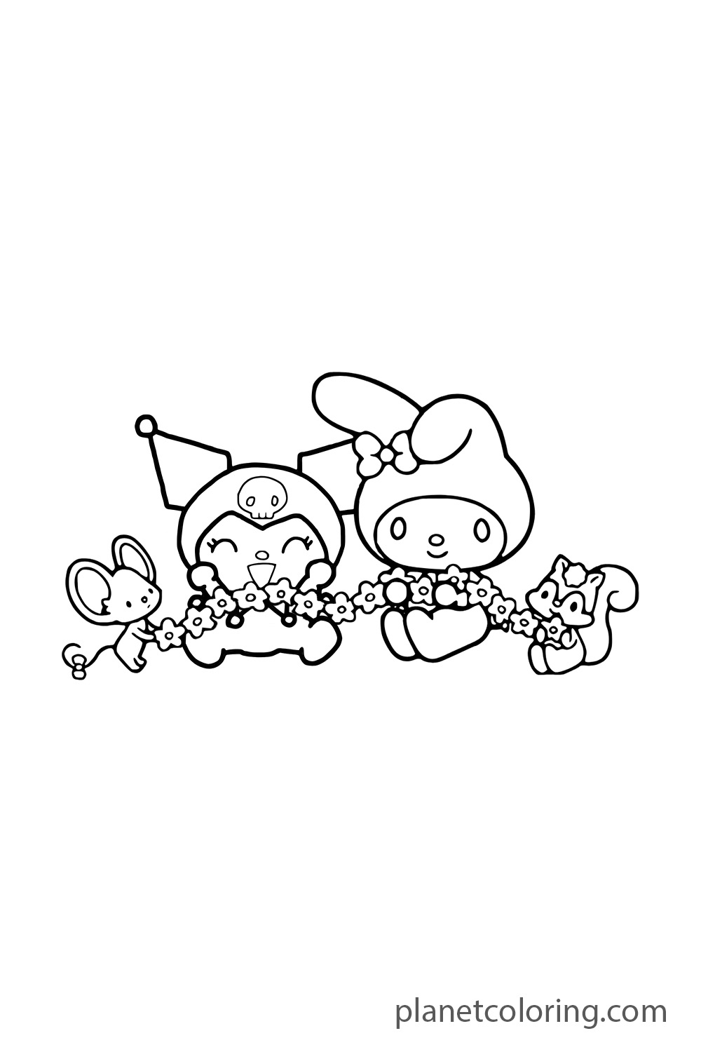 My Melody and Kuromi flower fun