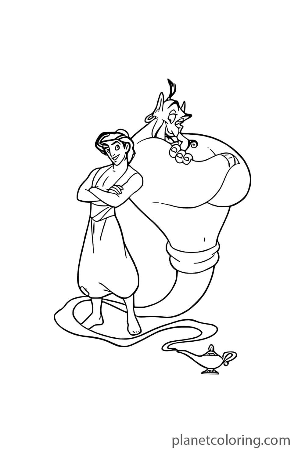 Aladdin with genie