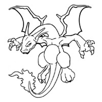 Charizard with its muscular build