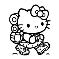 Hello Kitty hiking