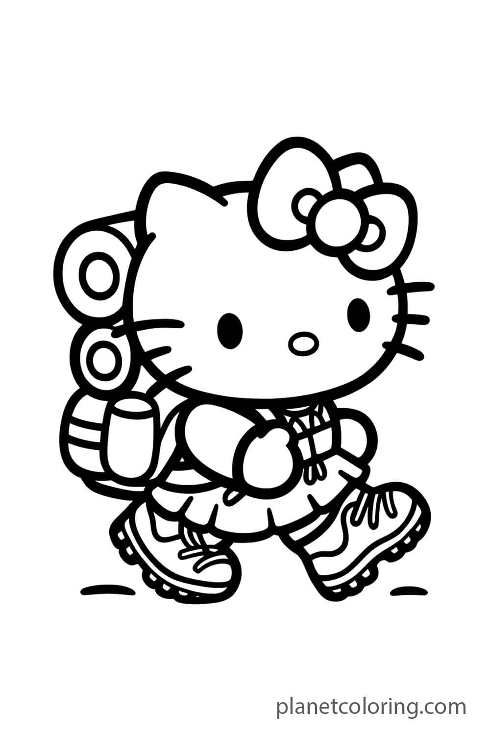 Hello Kitty hiking