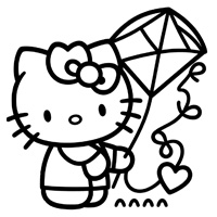 Hello kitty with a kite