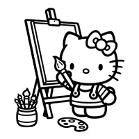 Hello kitty painting