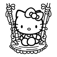 Hello kitty on swing
