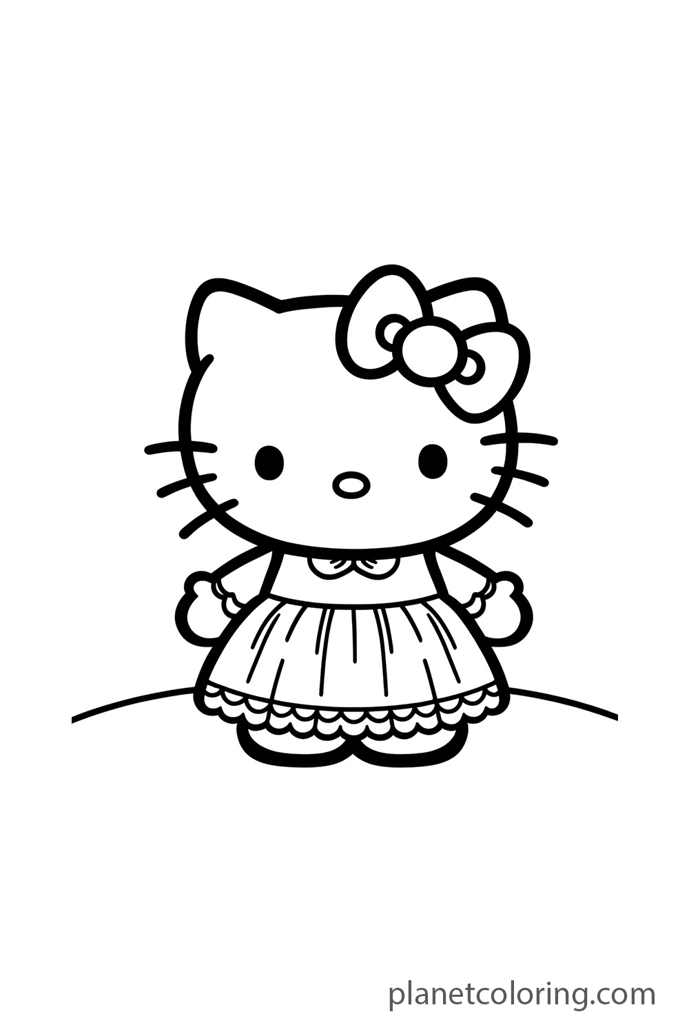Hello kitty wearing dress