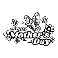 Happy Mothers Day butterfly blossom