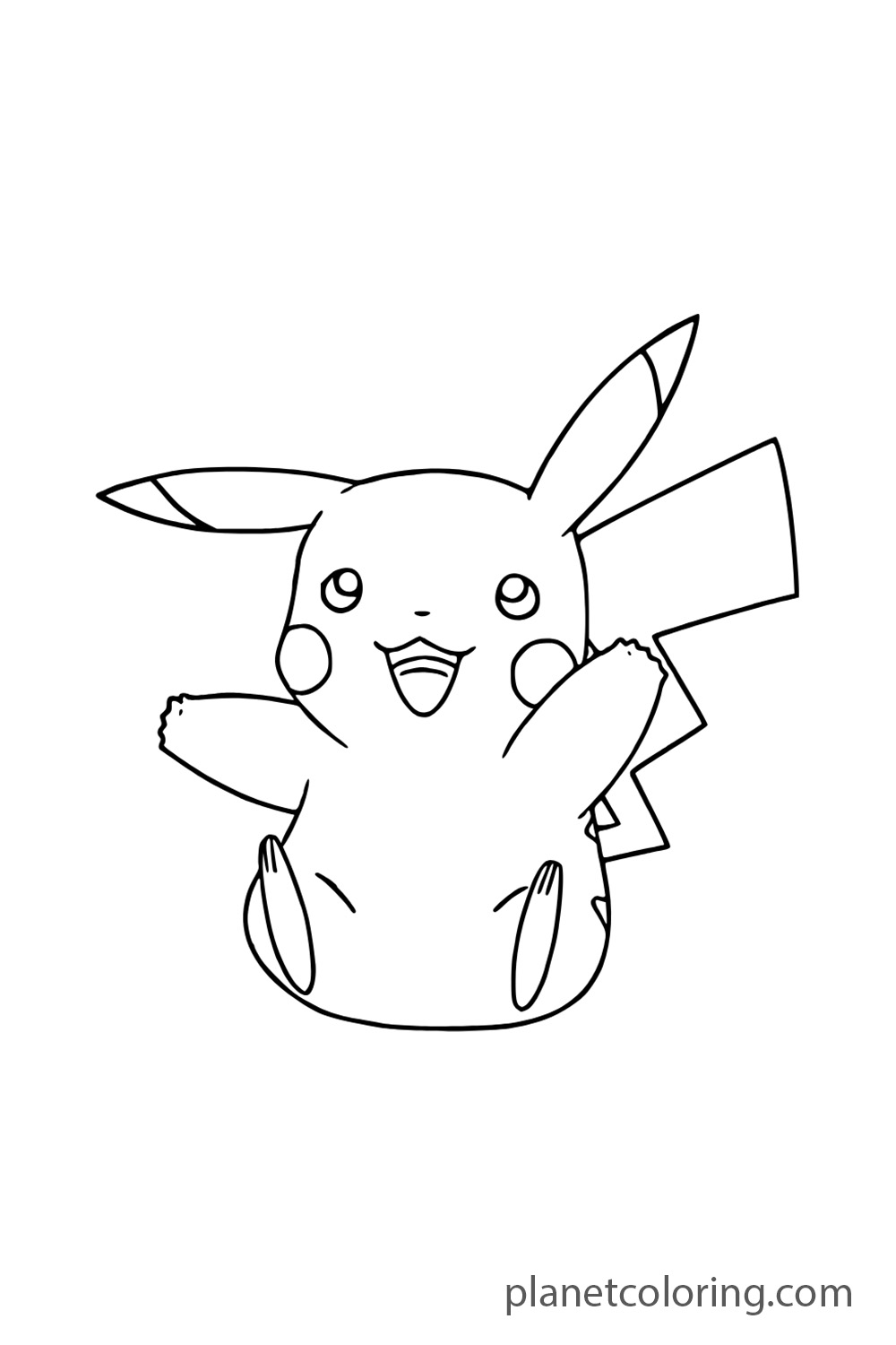 Pikachu in a cheerful pose