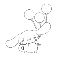 Cinnamoroll Holding Balloons