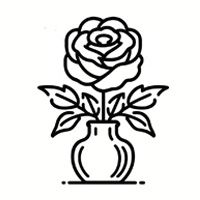 Rose in a vase